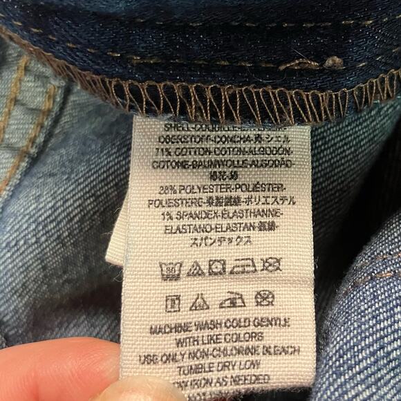 Free People Denim Overalls Sz 27 Blue Distressed Open Back Casual Boho Utility - Picture 16 of 16